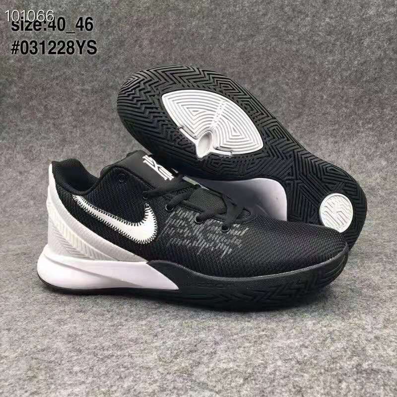 Men Nike Kyrie Irving Flytrap II Black White Shoes - Click Image to Close